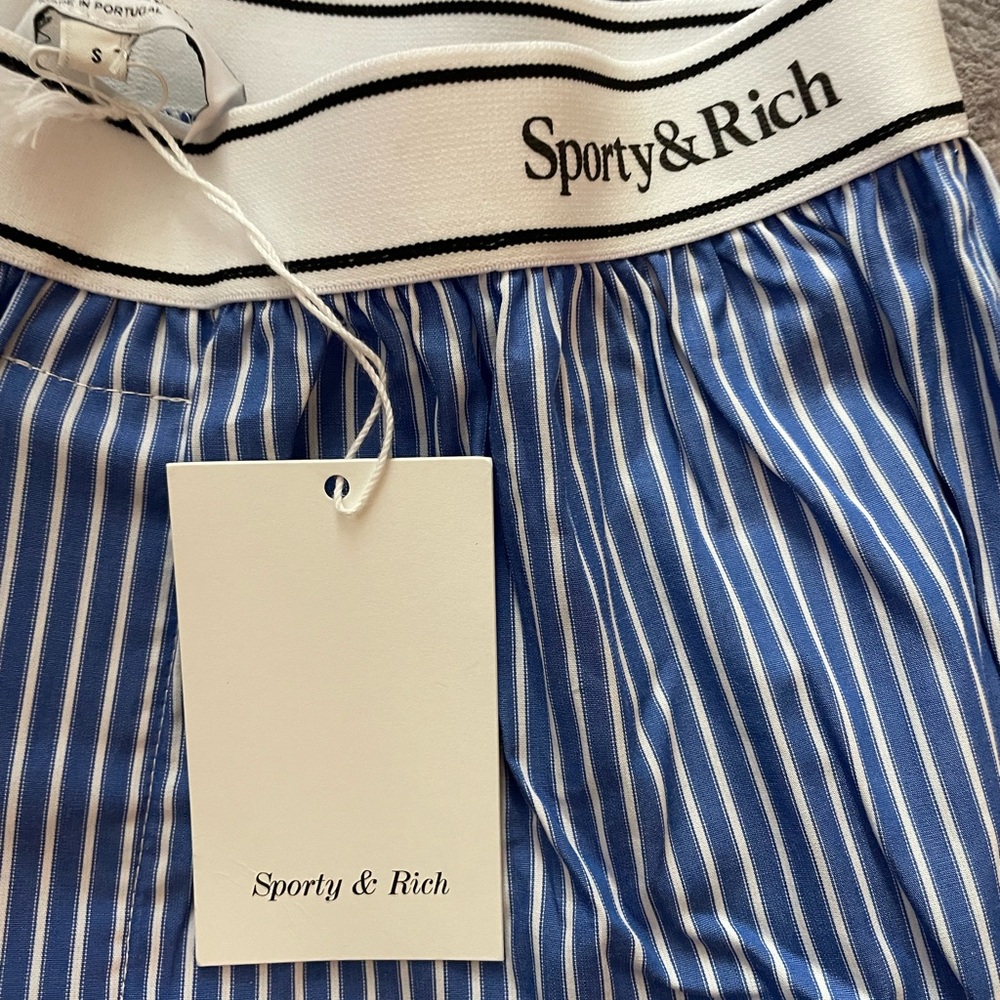 Italic Logo Boxer Short - Light Blue Striped